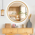 Smart LED Vanity Mirror — Round Anti-Fog Wall Mirror, 12"