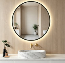 Smart LED Vanity Mirror — Round Anti-Fog Wall Mirror, 12"