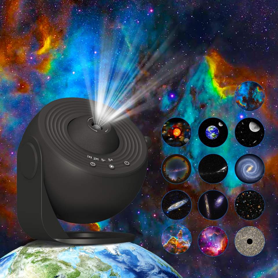 Galaxy Star Projector — 13 HD Discs, 360° Rotation Night Light